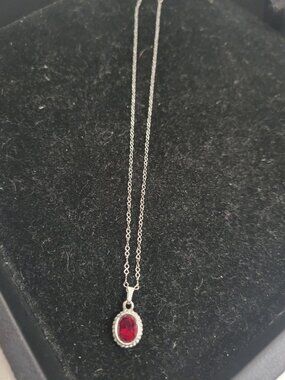 Red Faux Ruby Child's Necklace by Sarah Coventry